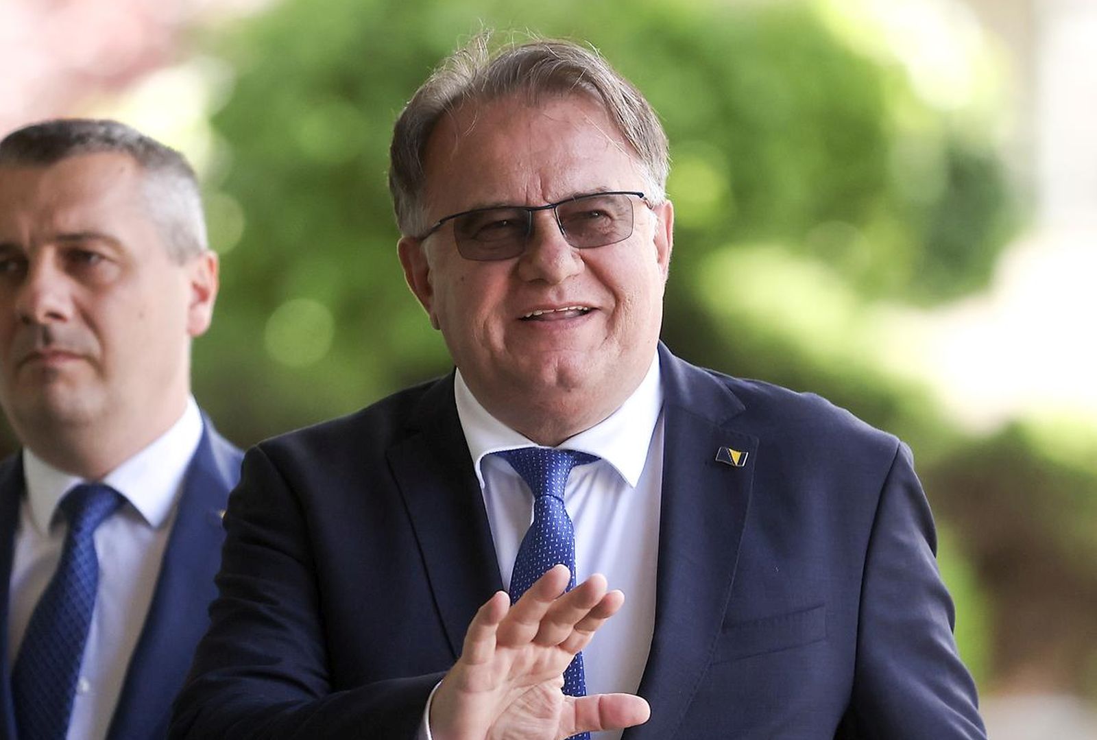 03.06.2025., Sarajevo, Bosna i Hercegovina - Predstavnici stranaka Trojke (SDP, NiP, NS), opozicije iz Republike Srpske (PDP, SDS, Za pravdu i red) i HDZ-a stigli su na zasjedanje Upravnog odbora Vijeca za implementaciju mira (PIC). Photo: Armin Durgut/PIXSELL