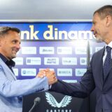 05.06.2025., stadion Maksimir, Zagreb - Konferencija za medije GNK Dinamo na kojoj je predstavljen novi trener GNK Dinamo Mario Kovacevic. Marko Bosnir, Mario Kovacevic i Zvonimir Boban. Photo: Goran Stanzl/PIXSELL