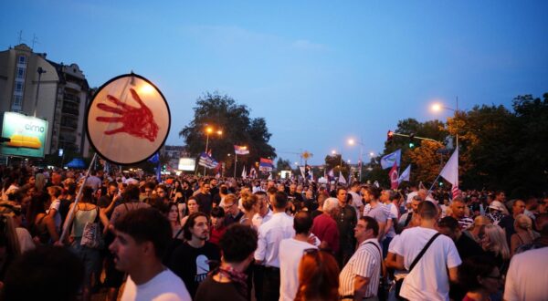 05, September, 2025, Novi Sad - Novi Sad students in blockade have called for a protest "Serbia, can we hear you" against the violation of university autonomy and police brutality. Photo: Milan Maricic/ATAImages

05, septembar 2025, Novi Sad - Novosadski studenti u blokadi pozvali su na protest "Srbijo, da li se cujemo" protiv krsenja autonomije univerziteta i policijske brutalnosti. Photo: Milan Maricic/ATAImages Photo: Milan Maricic/ATAImages/PIXSELL
