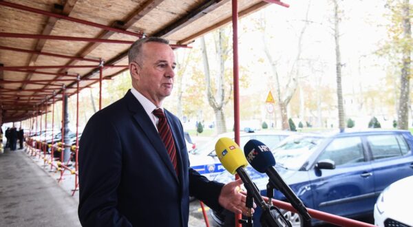 5.12.2022., Zagreb -Marijan Bitanga dao je izjavu za medije nakon dojava o bombi na vise sudova u RH. Photo: Neva Zganec/PIXSELL