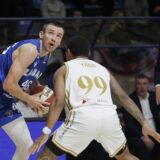 06, October, 2025, Belgrade - The 1st round AdmiralBet ABA League match between KK Crvena zvezda MeridianBet and KK Zadar was played in the Aleksandar Nikolic basketball hall. Marko Rmljak, #46 (KK Zadar), Yago Mateus dos Santos #99 (KK Crvena zvezda MeridianBet). Photo: Bane T. Stojanovic/ATAImages 

06, oktobar 2025, Beograd - Utakmica 1. kola AdmiralBet ABA League izmedju KK Crvena zvezda MeridianBet i KK Zadar odigrana je u kosarkaskoj dvorani Aleksandar Nikolic. Photo: Bane T. Stojanovic/ATAImages Photo: Bane T. Stojanovic/PIXSELL