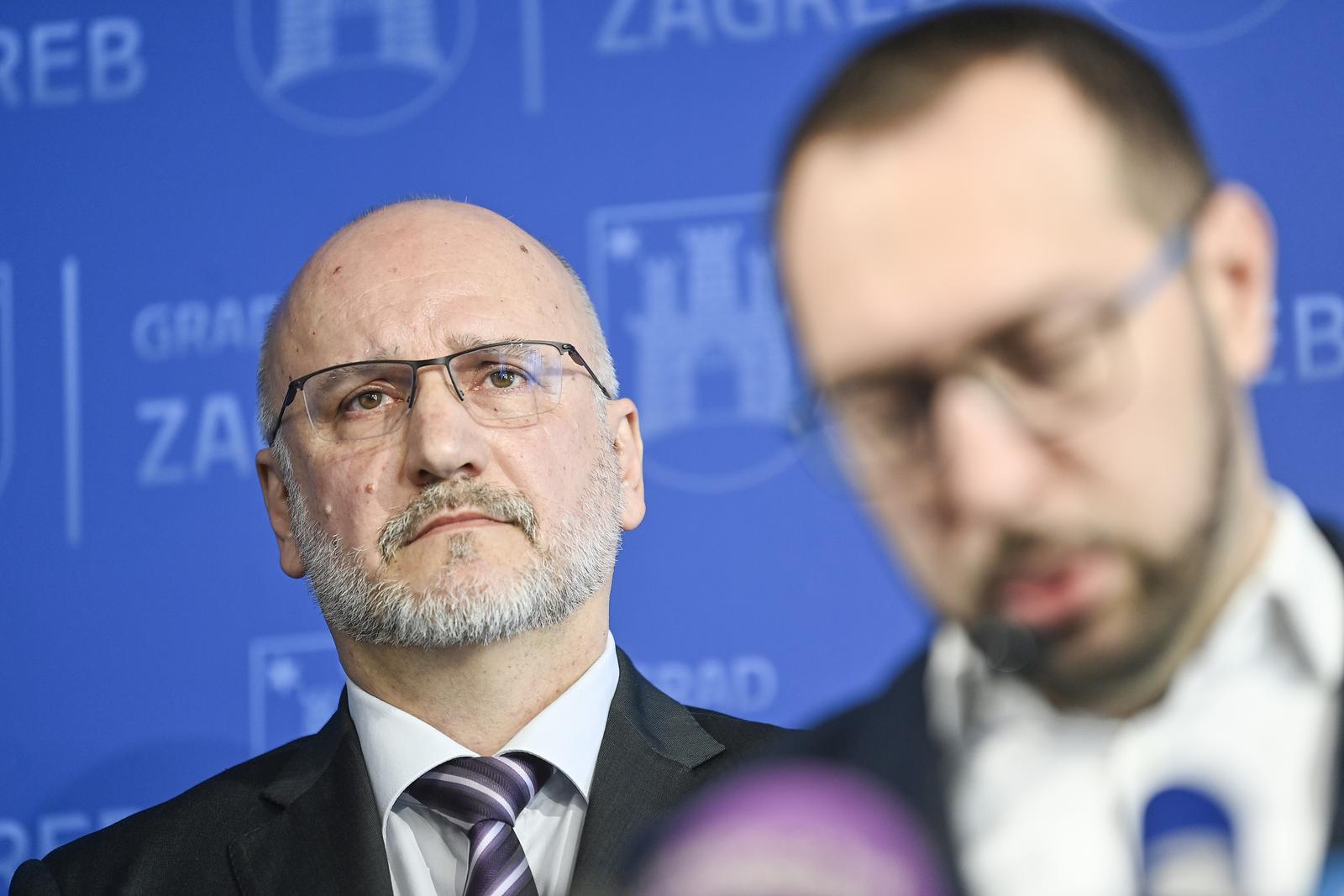14.03.2025., Zagreb - Konferencija za medije na temu razduzivanja i financijskog oporavka Zagrebackog holdinga na kojoj su govorili gradonacelnik Tomislav Tomasevic i predsjednik uprave holdinga Ivan Novakovic. Photo: Igor Soban/PIXSELL