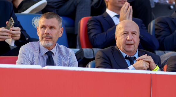 20.09.2025., Split - stadion Poljud, Split - SuperSport HNL, 7. kolo, HNK Hajduk - GNK Dinamo. Zvonimir Boban, Velimir Zajec Photo: Sime Zelic/PIXSELL