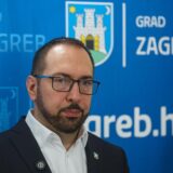 21.10.2025., ZET, Remiza Ozaljska, Zagreb - Gradonacelnik Grada Zagreba Tomislav Tomasevic i zamjenici gradonacelnika Danijela Dolenec i Luka Korlaet te predsjednik Uprave ZET-a Marko Bogdanovic predstavili su nove niskopodne autobuse na elektricni pogon.  Photo: Goran Stanzl/PIXSELL