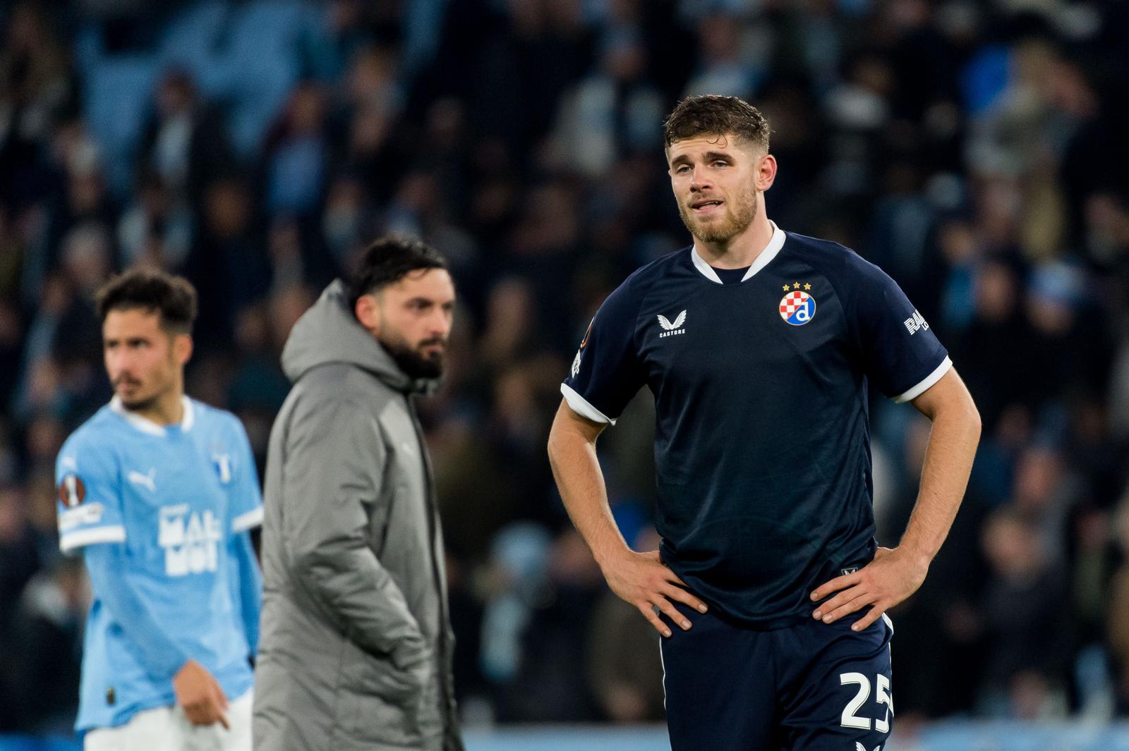 23.10.2025., Eleda stadion, Malmo, Svedska - UEFA Europska liga, grupna faza, 3. kolo, Malmo - GNK Dinamo. Moris Valincic Photo: Christian Ornberg/PIXSELL