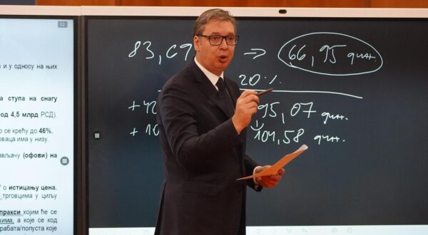 24, August, 2025, Belgrade - At the Palace of Serbia, the President of the Republic of Serbia presented a new package of economic measures to improve the living standards of citizens. Aleksandar Vucic. Photo: Antonio Ahel/ATAImages

24, avgust 2025, Beograd - U Palati Srbija novi paket ekonomskih mera za poboljsanje zivotnog standarda gradjana predstavio je predsednik Republike Srbije Aleksandar Vucic. Photo: Antonio Ahel/ATAImages Photo: Antonio Ahel/ATAImages/PIXSELL