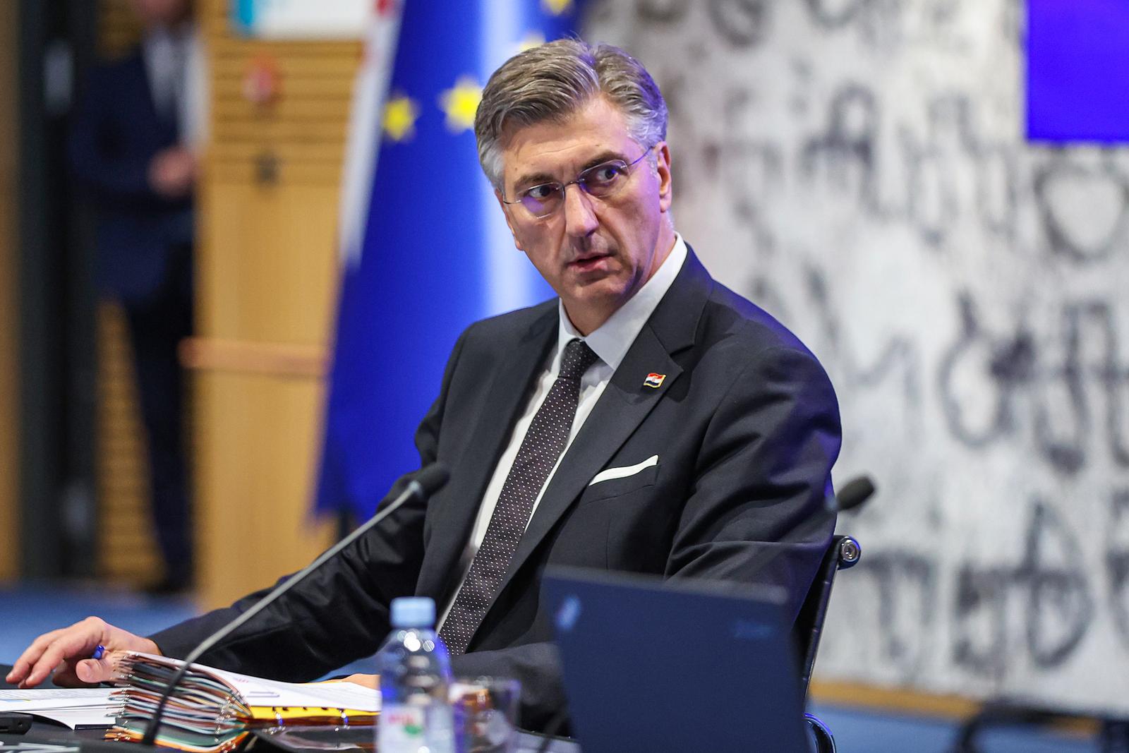 24.10.2025., Nacionalna i sveucilisna knjiznica, Zagreb - 122. sjednica Vlade. Andrej Plenkovic.  Photo: Goran Stanzl/PIXSELL