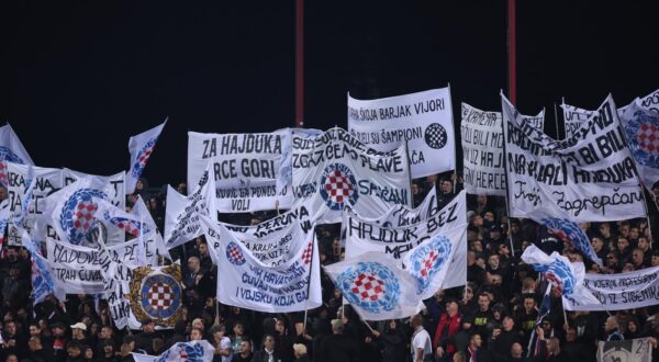 24.10.2025., Gradski stadion, Velika Gorica - SuperSport HNL, 11. kolo, HNK Gorica - HNK Hajduk. navijaci Hajduka, Toricda Photo: Slavko Midzor/PIXSELL