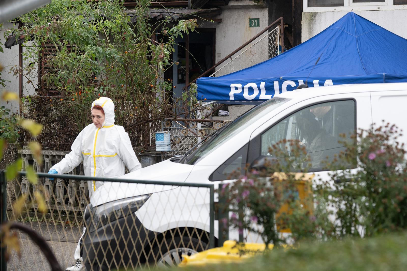 26.10.2025., Zagreb - Policijski ocevid i kriminalisticko istrazivanje nakon ubojstva u ulici Lipicki put u zagrebackom naselju Vrapce.
 Photo: Davor Puklavec/PIXSELL