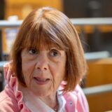 Gisele Pelicot is seen in the courtroom awaiting the verdict in the appeal trial of Husamettin Dogan in the Mazan rape case in Nimes, France, on October 9, 2025. Photo by Laurent Coust/ABACAPRESS.COM Photo: Coust Laurent/ABACA/ABACA