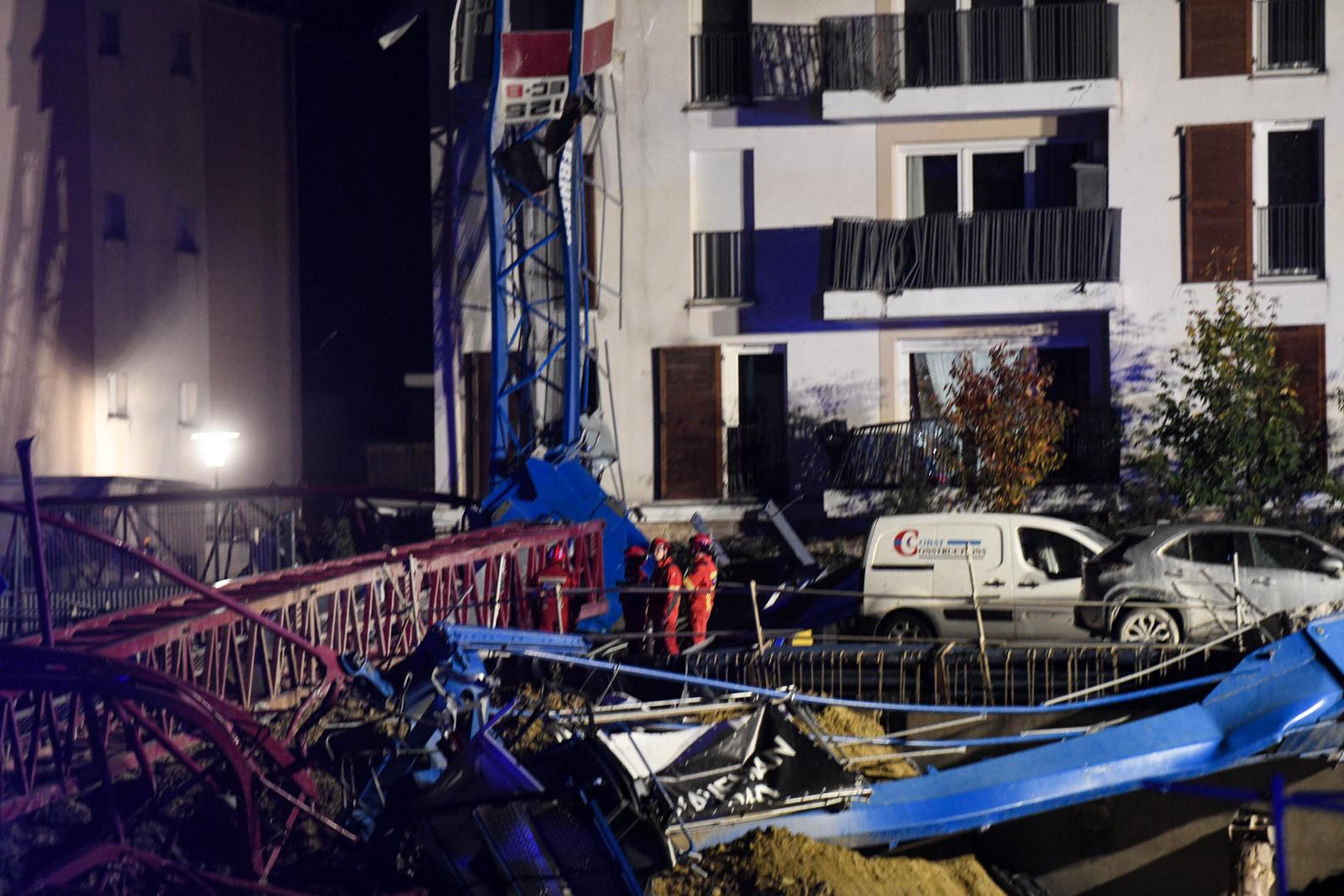 One person was killed and four others were critically injured during a violent windstorm caused by a tornado on October 20, 2025, in Ermont, Val-d’Oise, northern France, where cranes collapsed and roofs were torn off, according to local authorities. Eighty firefighters, 50 police officers, and 20 emergency medical personnel were deployed to the scene. Photo by ABACAPRESS.COM Photo: ABACA/ABACA