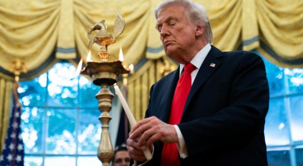 President Trump lights a diya candle during a Diwali celebration in the Oval Office of the White House in Washington, DC, US, on Tuesday, Oct. 21, 2025. The Kremlin sought to tamp down expectations for a quick summit between Russian President Vladimir Putin and his US counterpart Donald Trump as European leaders urged an immediate ceasefire in the war in Ukraine. Photo by Allison Robbert/Pool/ABACAPRESS.COM Photo: Pool/ABACA/ABACA