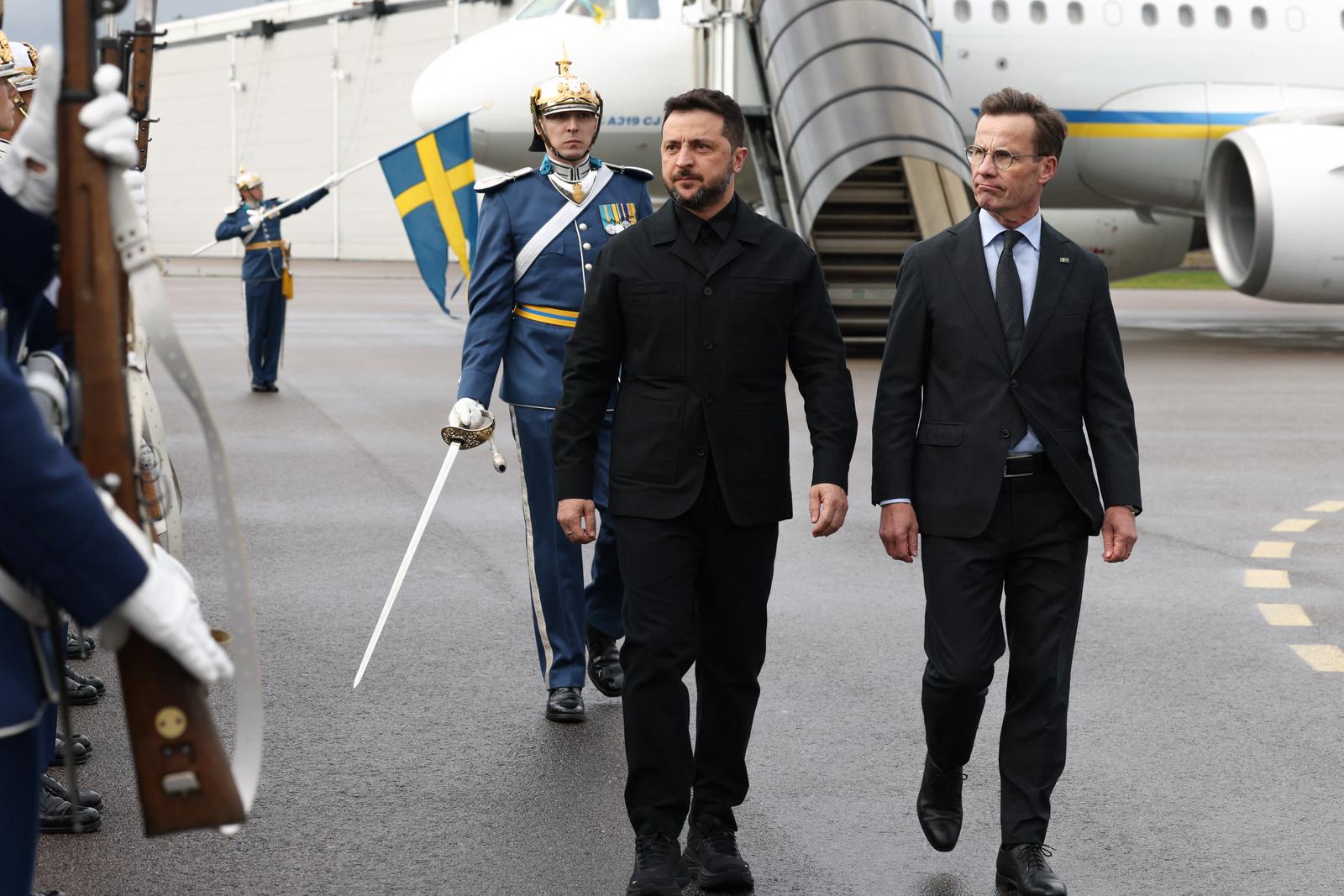 Voldimir Zelenski i Ulf Kristersson