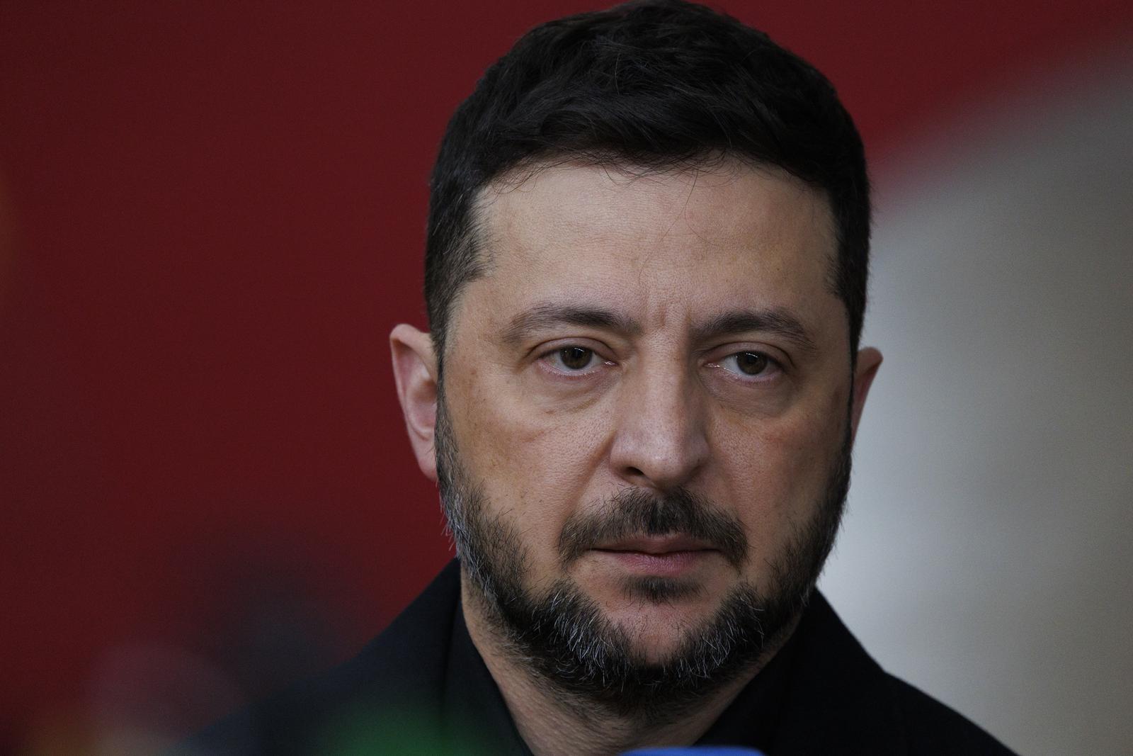 Ukraine president Volodymyr Zelensky pictured at the arrivals ahead of a European council summit (23-24/10), in Brussels, Thursday 23 October 2025. 
 BELGA PHOTO NICOLAS MAETERLINCK Photo: NICOLAS MAETERLINCK/BELGA