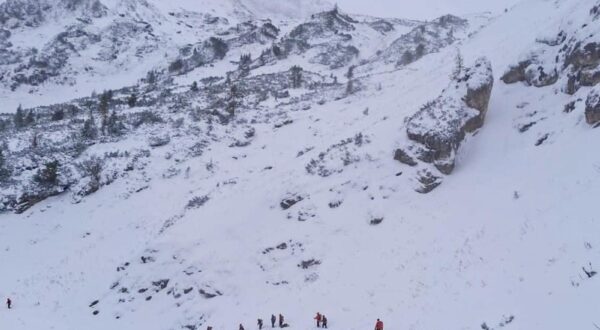 Slovenija, Bohinjska Bistrica, 05.10.2025 -  
Gorsko reševalna služba išče tri planince ki jih je zasul plaz pod vrhom. Photo: GRZS/F.A.Bobo/PIXSELL/F.A. BOBO