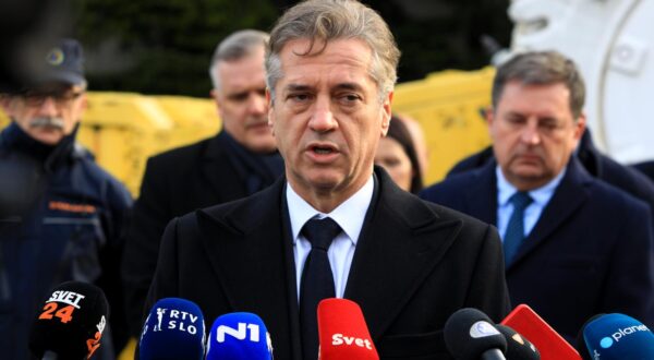 21.01.2025., Velenje, Slovenija - U rudniku ugljena u Velenju u nesreci do koje je doslo uslijed prodora milja i vode jedan rudar je poginuo dok se dvojica vode kao nestali. predsjednik Vlade Slovenije Robert Golob Photo: F.A Bobo/F.A. BOBO