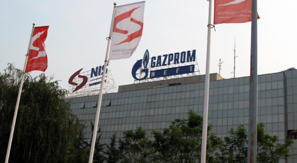 The headquarter of Gazprom and Naftna Industrija Srbije (NIS) are pictured in Belgrade, Serbia, 31 August 2012. Russian company Gazprom has purchased NIS. Photo: Thomas Brey/DPA/PIXSELL