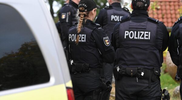 11 October 2025, Mecklenburg-Western Pomerania, Groß Breesen: More than 100 police officers are involved in the search for an eight-year-old boy from Güstrow in Mecklenburg-Western Pomerania. Rescue dogs and a helicopter were to be deployed in a wooded area near Groß Breesen near Zehna, a police spokeswoman told the German Press Agency. Photo: Stefan Sauer/dpa Photo: Stefan Sauer/DPA