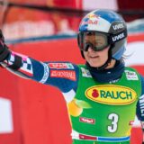 25.10.2025, Rettenbachferner, Sölden, AUT, FIS Weltcup Ski Alpin, Riesenslalom, Damen, 1. Lauf, im Bild Zrinka Ljutic (CRO) // Zrinka Ljutic of Croatia reacts after the 1st run of women Giant Slalom of FIS Ski Alpine World Cup opening at the Rettenbachferner in Sölden, Austria on 2025/10/25. EXPA Pictures © 2025, PhotoCredit: EXPA/ Erich Spiess Photo: EXPA/ Erich Spiess/EXPA