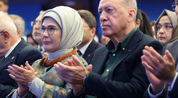 Turkish President Recep Tayyip Erdogan attends the Kizilcahamam mass opening and key delivery ceremony in the Kizilcahamam district of Ankara, Turkiye on Saturday, July 12, 2025. Erdoğan called for the full support of the disarmament of Kurdish militants that began with the first handover of weapons by the Kurdish Working Party (PKK), the first step in ending the insurgency against Turkey. Photo by Turkish President Office/ UPI Photo via Newscom Photo: Turkish President Office/NEWSCOM