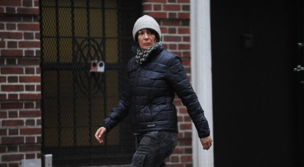 Ghislaine Maxwell, after walking out the side door of her townhouse in Manhattan, on Jan. 4, 2015. (Andrew Savulich/New York Daily News/TNS) Photo via Newscom Photo: Andrew Savulich/NEWSCOM