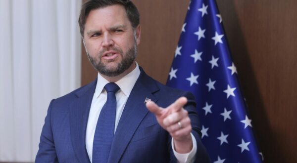 Israeli Prime Minister Netanyahu (not shown) meets US Vice President JD Vance in Jerusalem, Israel on October 22, 2025. Pool Photo by Marc Israel Sellem/UPI Photo via Newscom Photo: MARC ISRAEL SELLEM/NEWSCOM