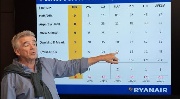 Direktor Ryanaira Micahel O' Leary ima na godinu 4,3 milijuna eura Photo: Stefan Rousseau/PRESS ASSOCIATION