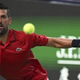 (251003) -- SHANGHAI, Oct. 3, 2025 (Xinhua) -- Novak Djokovic reacts during the men's singles round of 64 match between Novak Djokovic of Serbia and Marin Cilic of Croatia at the ATP World Tour Shanghai Masters tennis tournament in Shanghai, east China, Oct. 3, 2025. (Xinhua/Chen Haoming) Photo: Chen Haoming/XINHUA