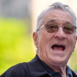 Robert De Niro speaks to reporters in support of President Joe Biden across the street from former President Donald Trump's criminal trial in New York, Tuesday, May 28, 2024. (AP Photo/Seth Wenig) Trump Hush Money